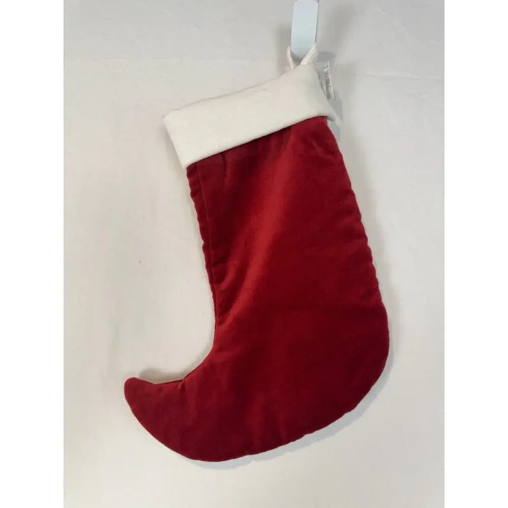 Pottery Barn Classic Velvet Christmas Elf‎ Stocking 